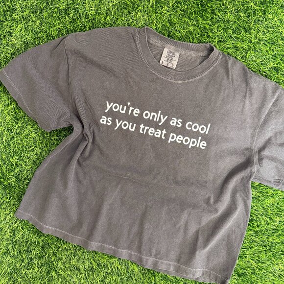 Only As Cool Cropped Comfort Colors Tee - Picture 1 of 2